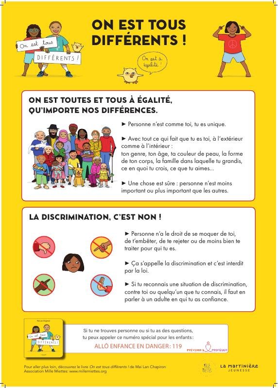 Affiche On est tous différents !